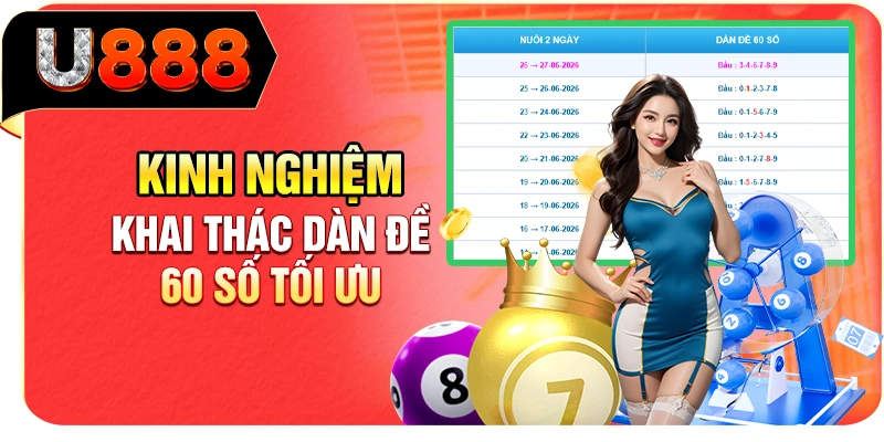 Kinh nghiệm khai thác dàn đề 60 số tối ưu